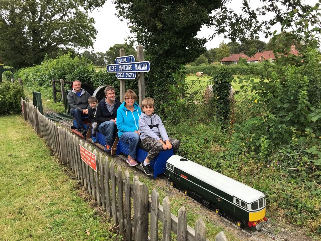 Rileys Miniature Railway people on the train