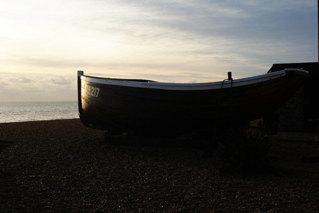 Lazy sunny day on Brighton beach