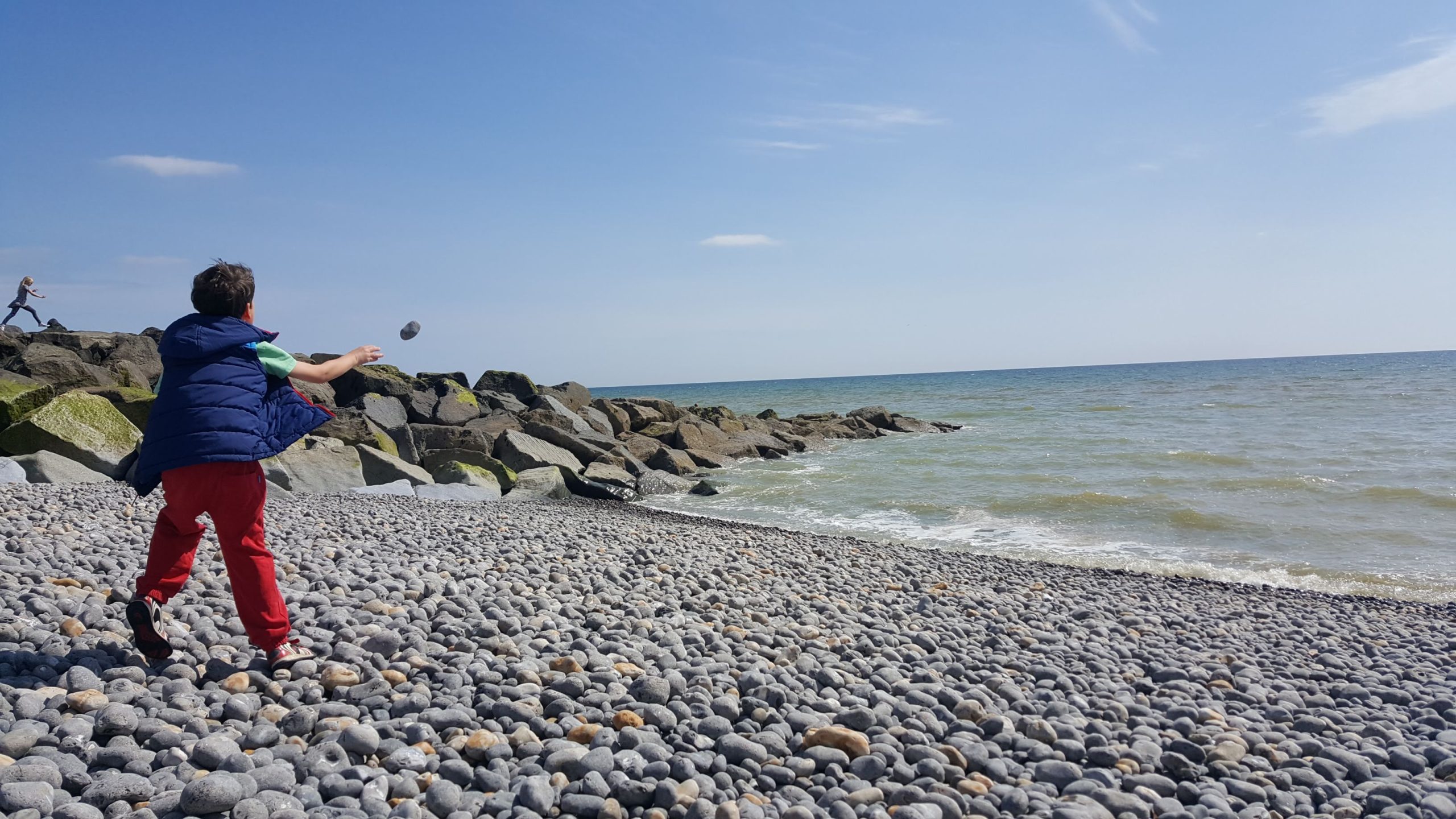 Having fun at Rottingdean Beach