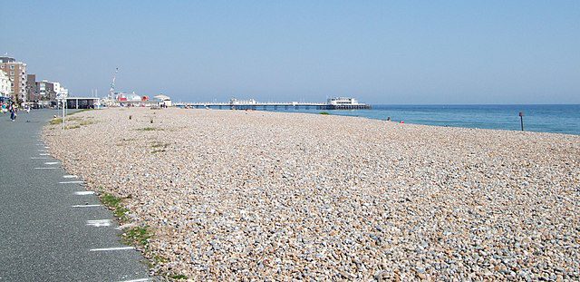 Picturesque beach at Worthing