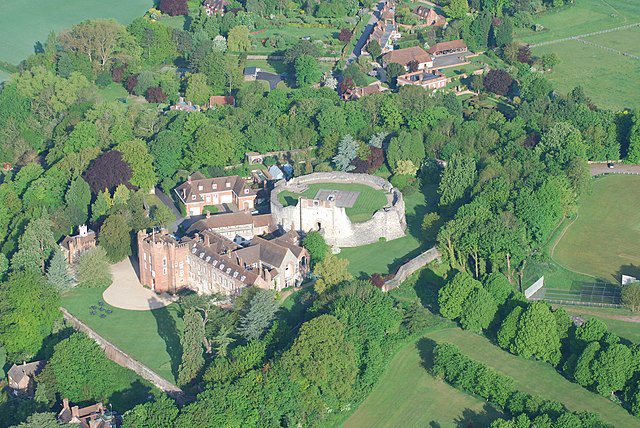 Aerial View of Farnham Castle in Surrey