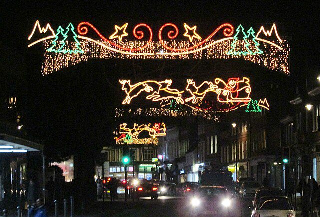 Christmas Lights in Guildford, Surrey